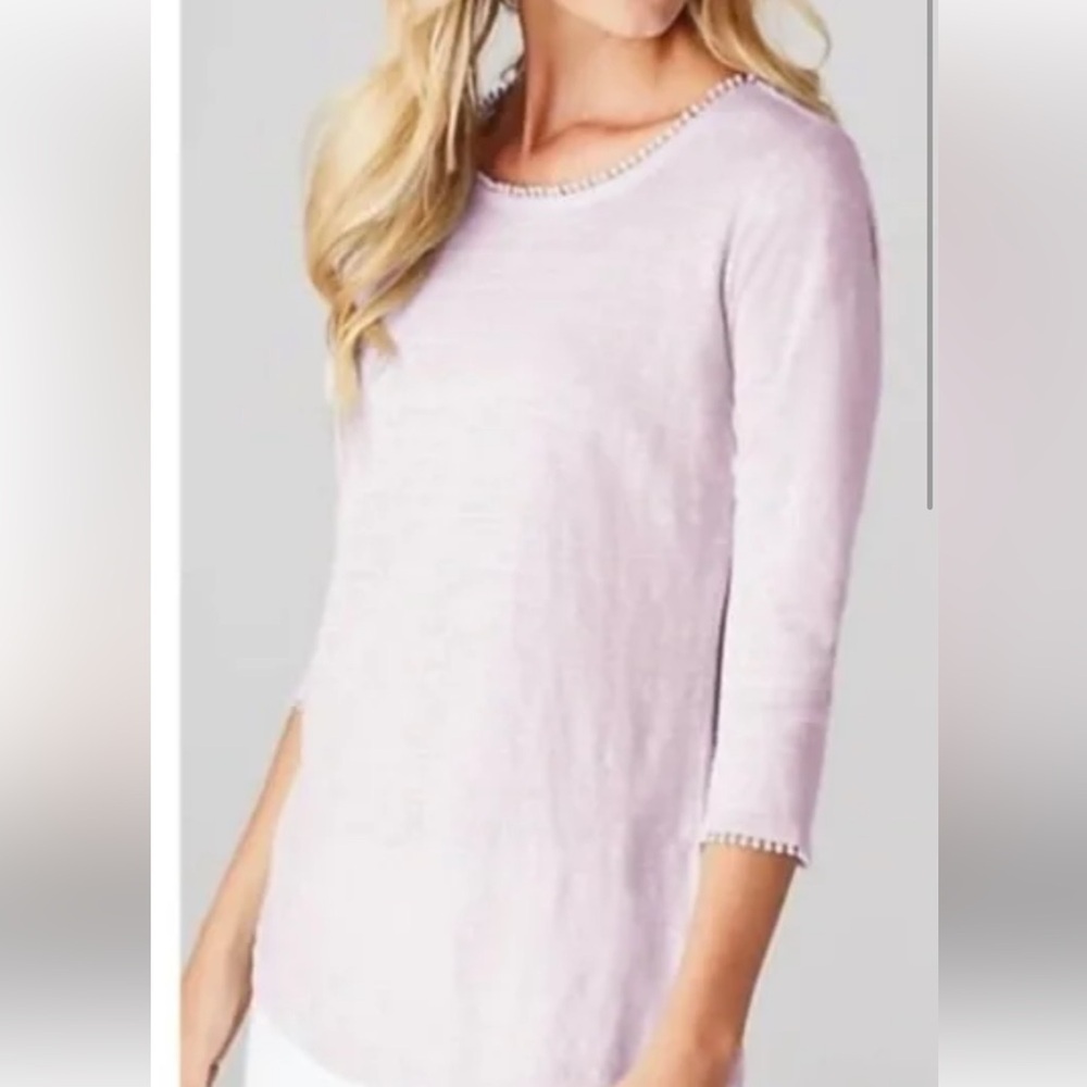 J Jill NWT PS pale orchid Love Linen sweater -T shirt